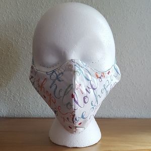 Faith, Hope, Love Homemade Mask w/Pocket